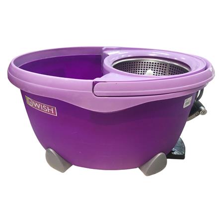 ชุดอุปกรณ์ถังปั่นพร้อมไม้ม็อบ BE WISH STAINLESS PRO 2 สีม่วง_2