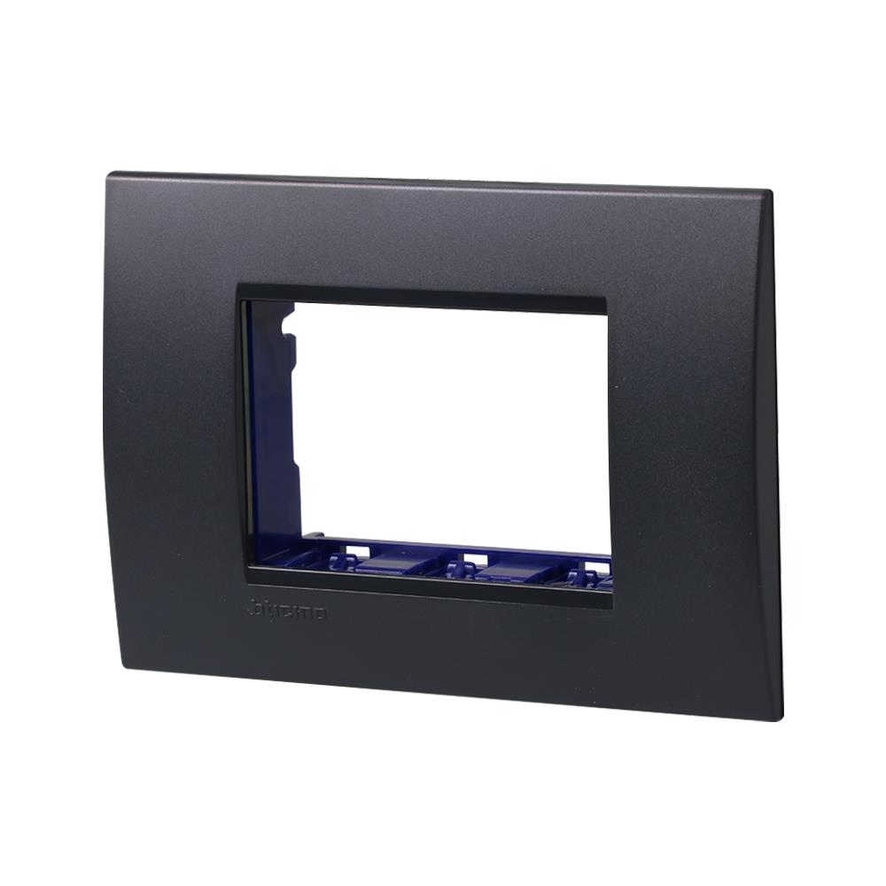 หน้ากาก 3 ช่อง BTICINO SLNA4803ARF สีเงิน