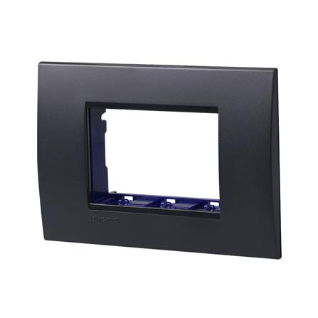 หน้ากาก 3 ช่อง BTICINO SLNA4803ARF สีเงิน_1