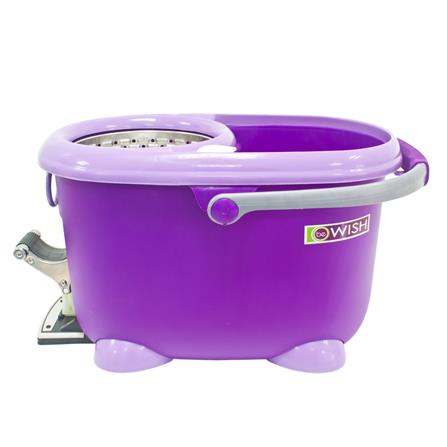 ชุดอุปกรณ์ถังปั่นพร้อมไม้ม็อบ BE WISH DOUBLE WASH BOBO MAX SERIES 2 สีม่วง_2