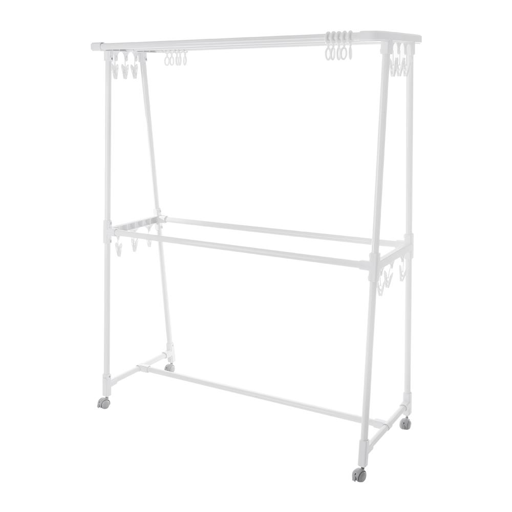 ราวตากผ้าเหล็กมีล้อ 5 เส้น PLIM 1.2 ม. สีขาว