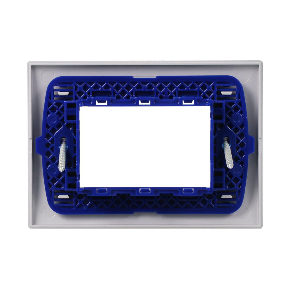 หน้ากาก 3 ช่อง BTICINO SLNA4803TEF สีเงิน