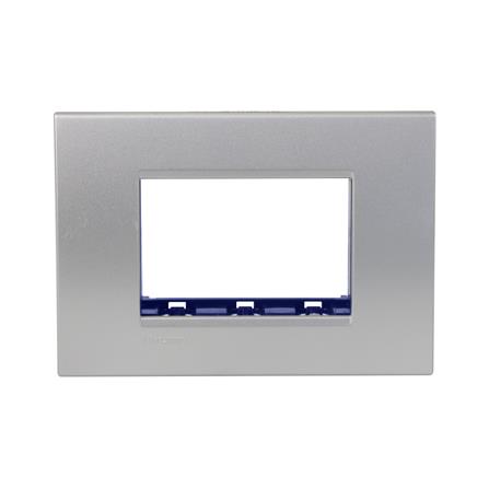 หน้ากาก 3 ช่อง BTICINO SLNA4803TEF สีเงิน_0