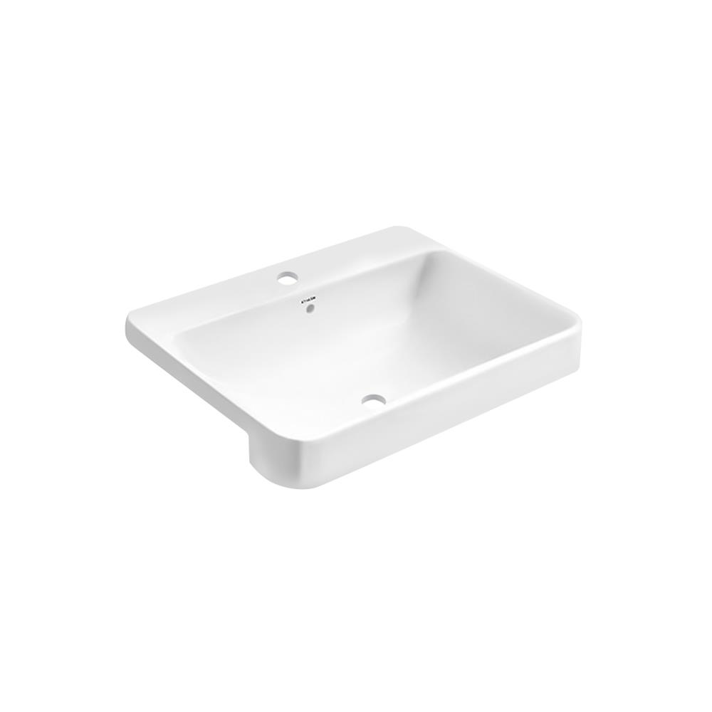 อ่างล้างหน้าฝังครึ่งเคาน์เตอร์ KOHLER K-11479X-VC1 สีขาว