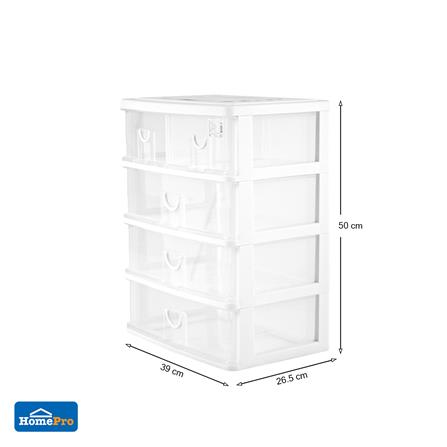 กล่องลิ้นชัก 5 ลิ้นชัก STACKO CK555 39x26.5x50 ซม. สีใส_6