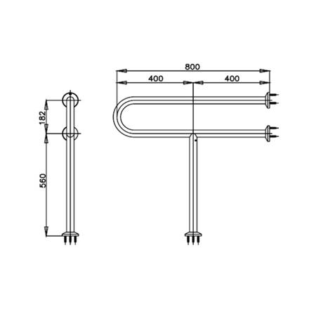 ราวทรงตัวสำหรับอ่างล้างหน้า COTTO CT795_1