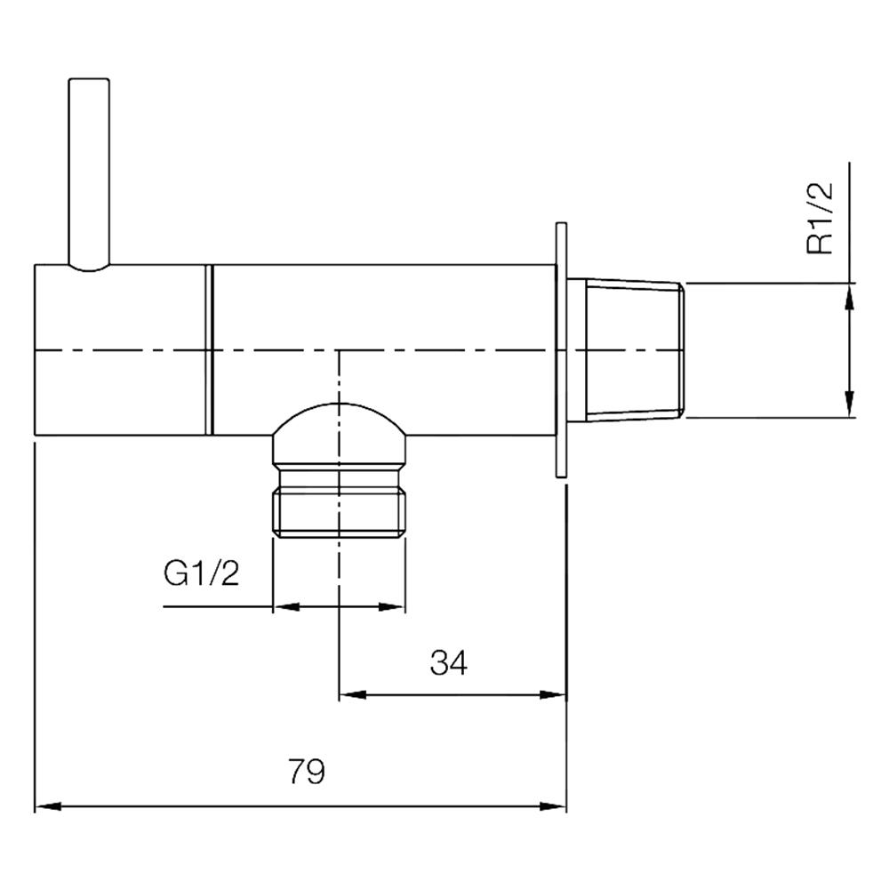วาล์วฝักบัว 1 ทาง WS-1207P