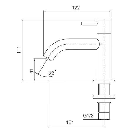 ก๊อกอ่างล้างหน้าเดี่ยว WS-0402P_1