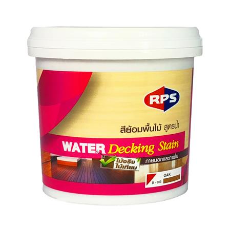 สีย้อมพื้นไม้สูตรน้ำ RPS สีไม้โอ๊ค เงา 1/4 แกลลอน