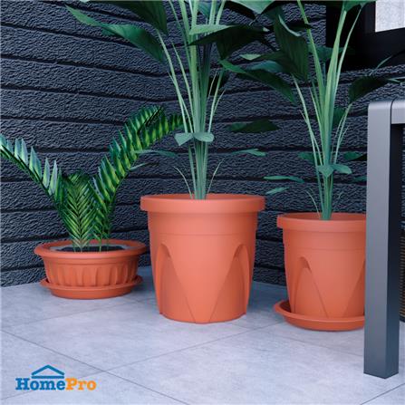 กระถางพลาสติก BABA 280 สี COTTA_4