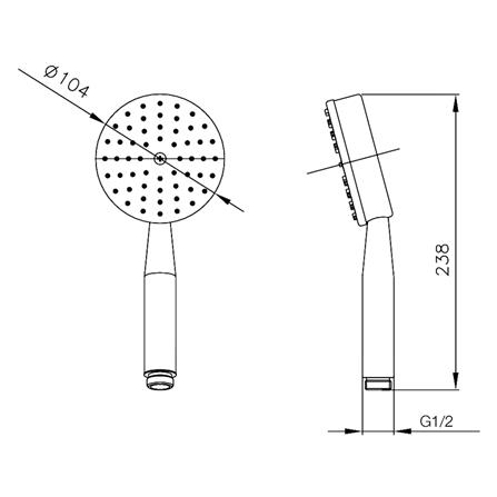 ชุดฝักบัวสายอ่อน 1 ระดับ WS รุ่น WS-8141S สีสเตนเลส_3
