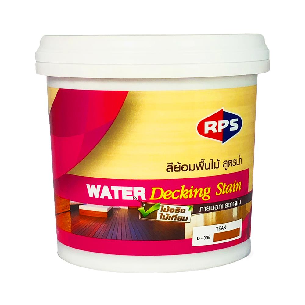 สีย้อมพื้นไม้สูตรน้ำ RPS สีไม้สัก เงา 1/4 แกลลอน