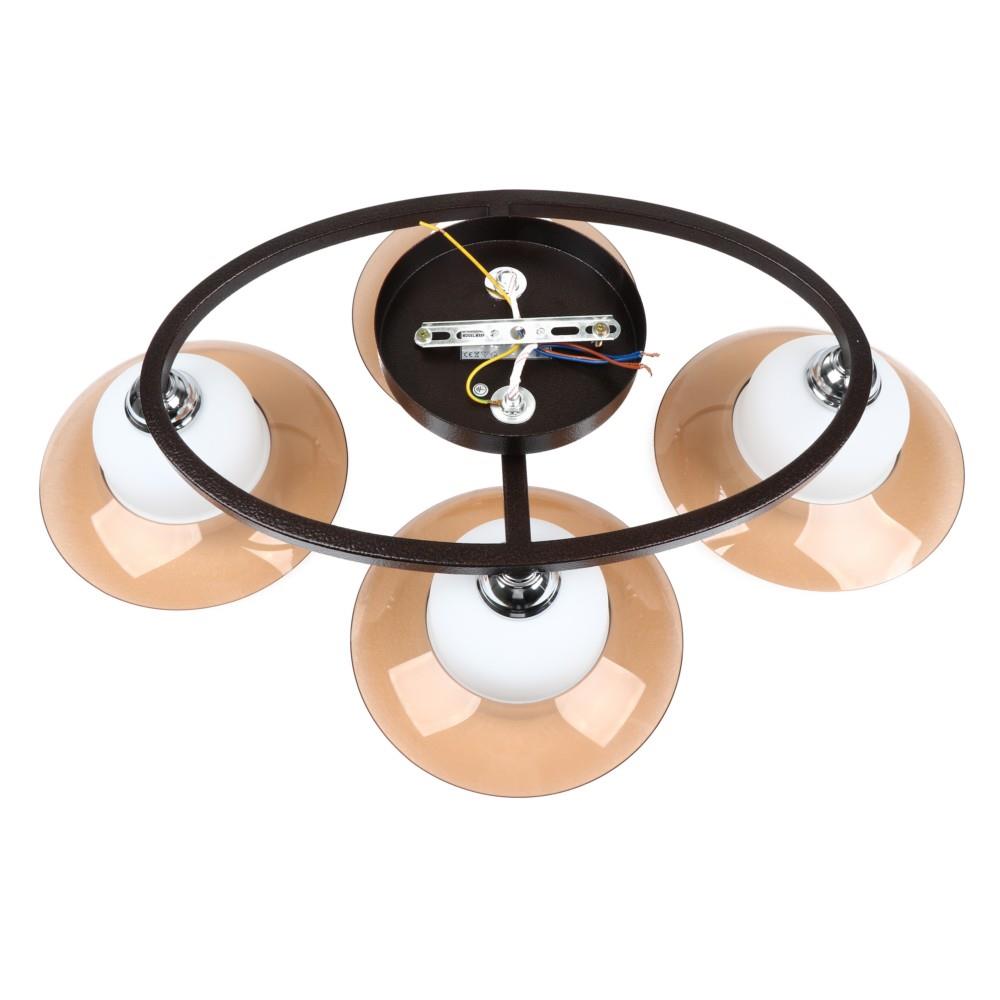 ไฟถาด CST 89308-4 แก้ว/อะคริลิค/สีขาว/สีน้ำตาล 4หัว