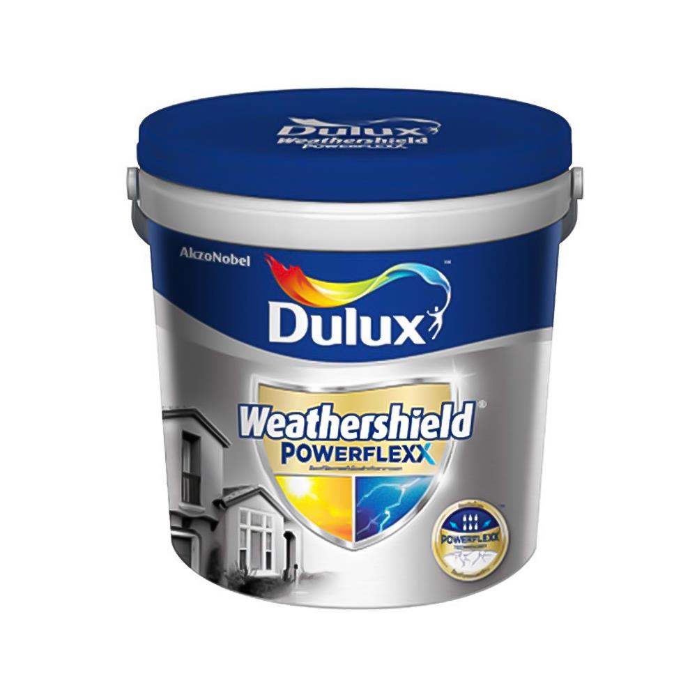 สีน้ำทาภายนอก DULUX WEATHERSHIELD POWERFLEXX BASE C สีขาว เนียน 9 ลิตร