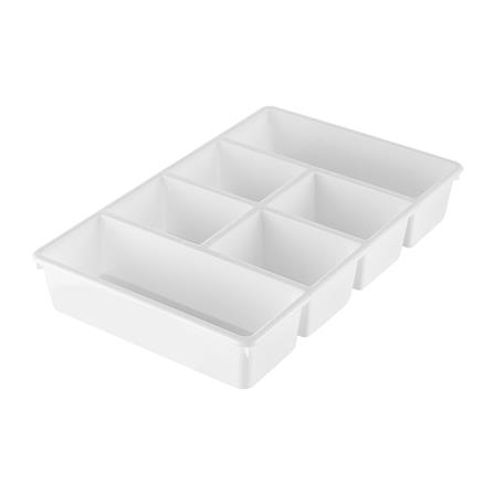 กล่องแบ่งช่อง 6 ช่อง STACKO TLR-204 37.2x23.8x6.2 ซม. สีขาว