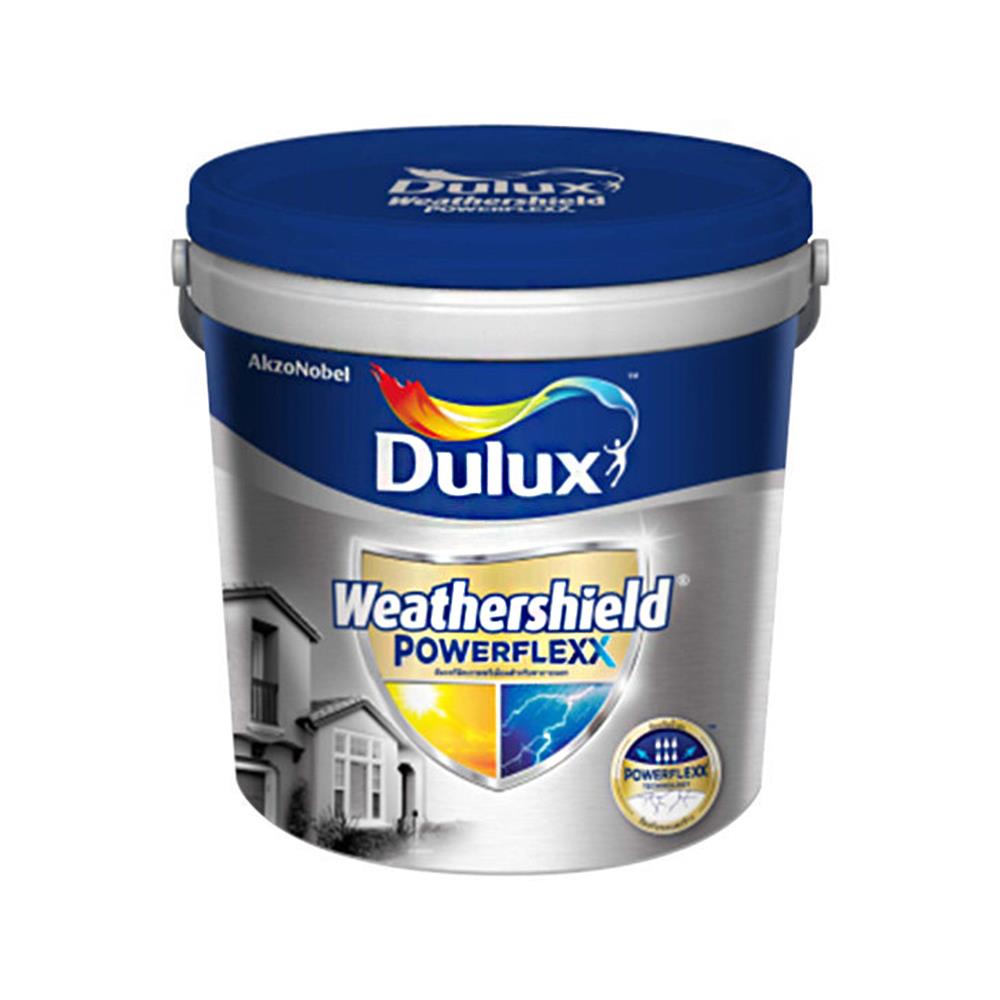 สีน้ำทาภายนอก DULUX WEATHERSHIELD POWERFLEXX BASE A สีขาว เนียน 3 ลิตร