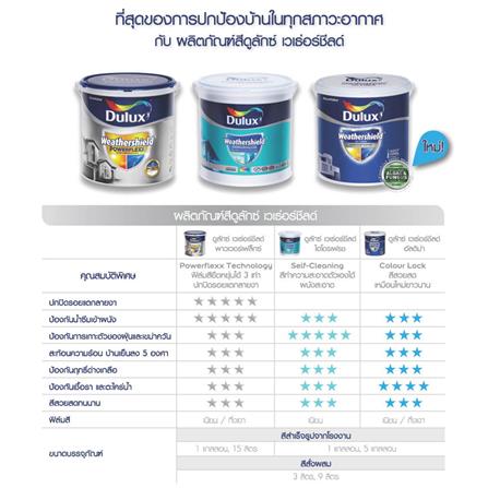 สีน้ำทาภายนอก DULUX WEATHERSHIELD POWERFLEXX BASE A สีขาว เนียน 3 ลิตร_1