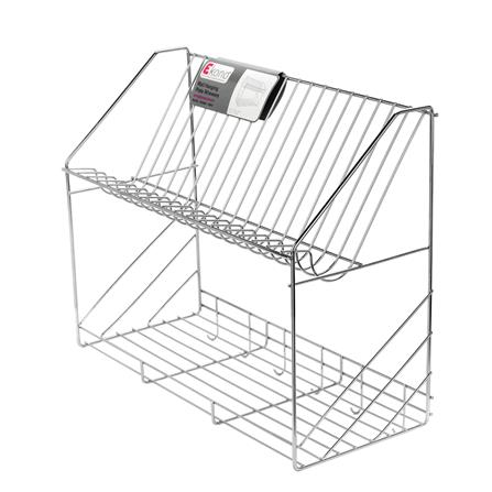 ชั้นคว่ำจานติดผนังสเตนเลส 2 ชั้น EKONO 106E2