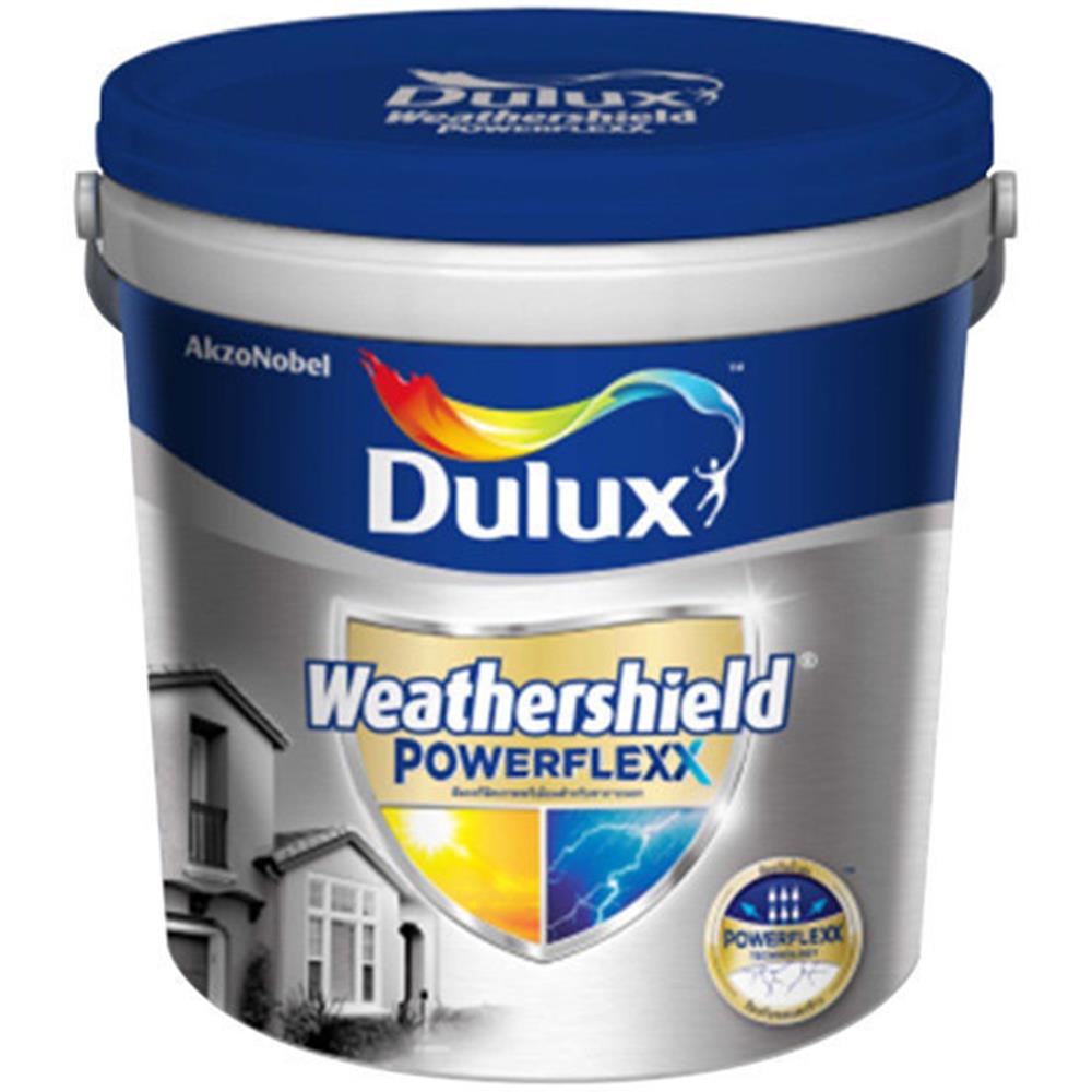สีน้ำทาภายนอก DULUX WEATHERSHIELD POWERFLEXX BASE B สีขาว เนียน 9 ลิตร