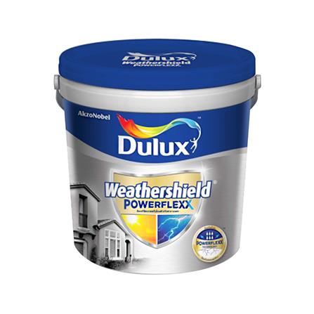 สีน้ำทาภายนอก DULUX WEATHERSHIELD POWERFLEXX BASE A สีขาว เนียน 9 ลิตร_0