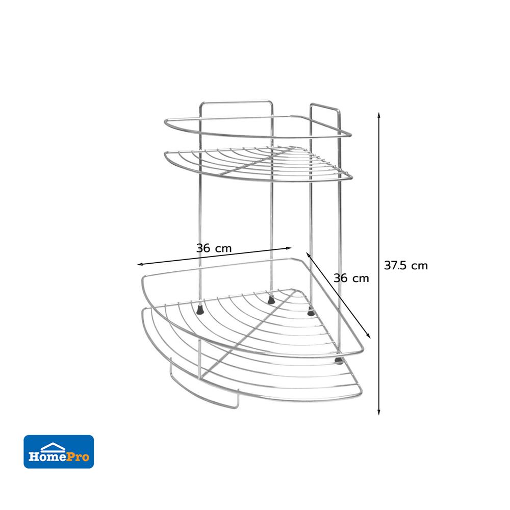 ชั้นเข้ามุมสเตนเลส 2 ชั้น EKONO 105A1