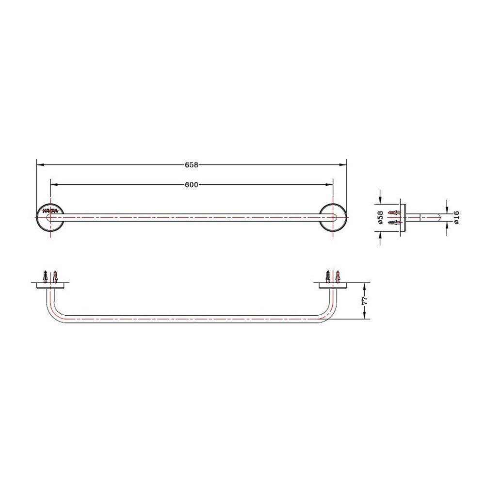 ราวแขวนผ้า KARAT FAUCET KB-12-631-ST สเตนเลส