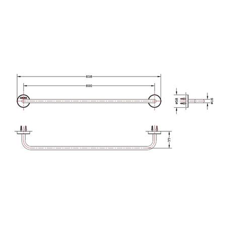 ราวแขวนผ้า KARAT FAUCET KB-12-631-ST สเตนเลส_1