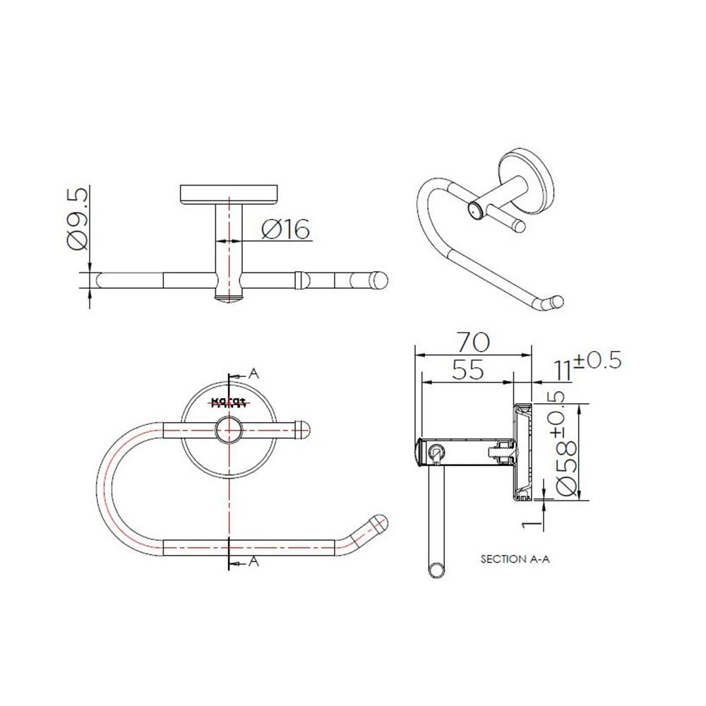 ที่ใส่กระดาษชำระ KARAT FAUCET KB-12-331-ST สเตนเลส