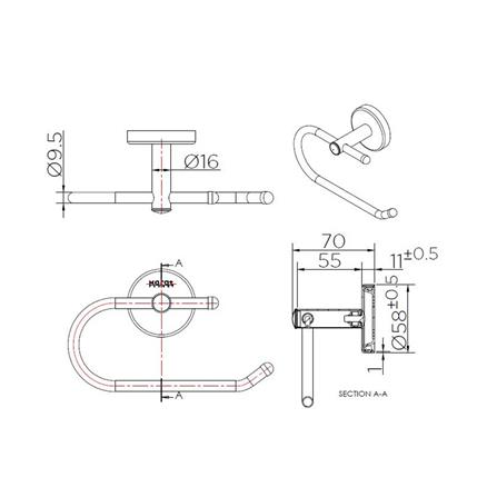 ที่ใส่กระดาษชำระ KARAT FAUCET KB-12-331-ST สเตนเลส_1