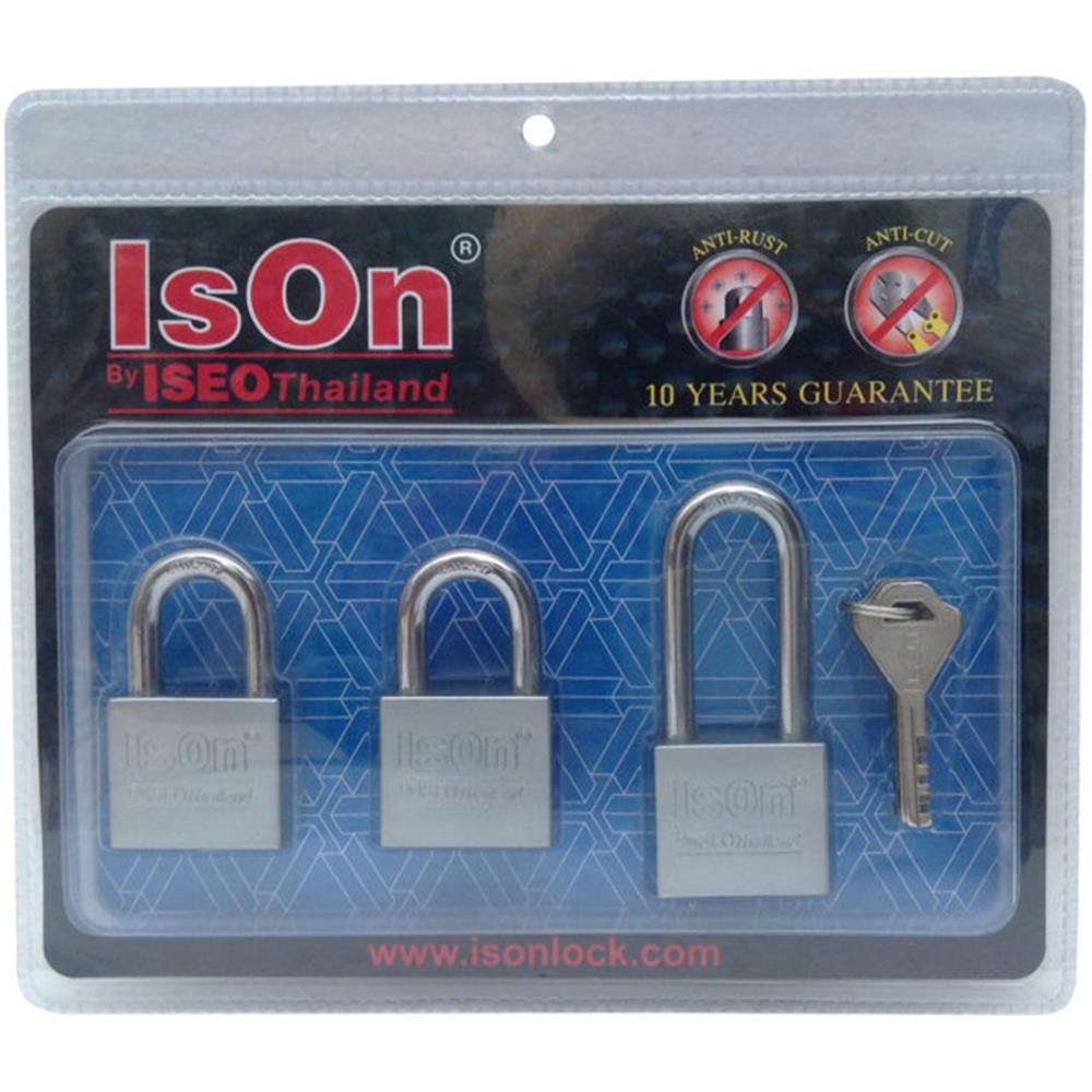 กุญแจคีย์อะไลท์ ISON 899 CS40/3 40 มม. แพ็ก 3 ตัว