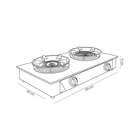 เตาแก๊สตั้งโต๊ะ 2 หัวแก๊ส DYNA HOME DF-7238-IF_7