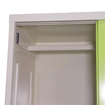 ตู้เสื้อผ้าเหล็กบานเลื่อน KIOSK SDW-18/I DG/GR 91.4 ซม. สีเขียว_5