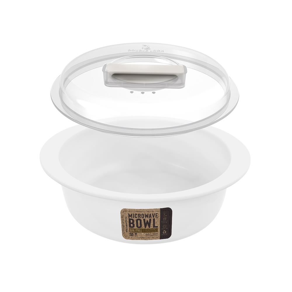 กล่องอาหารไมโครเวฟกลม DOUBLE LOCK 1636 0.9 ลิตร