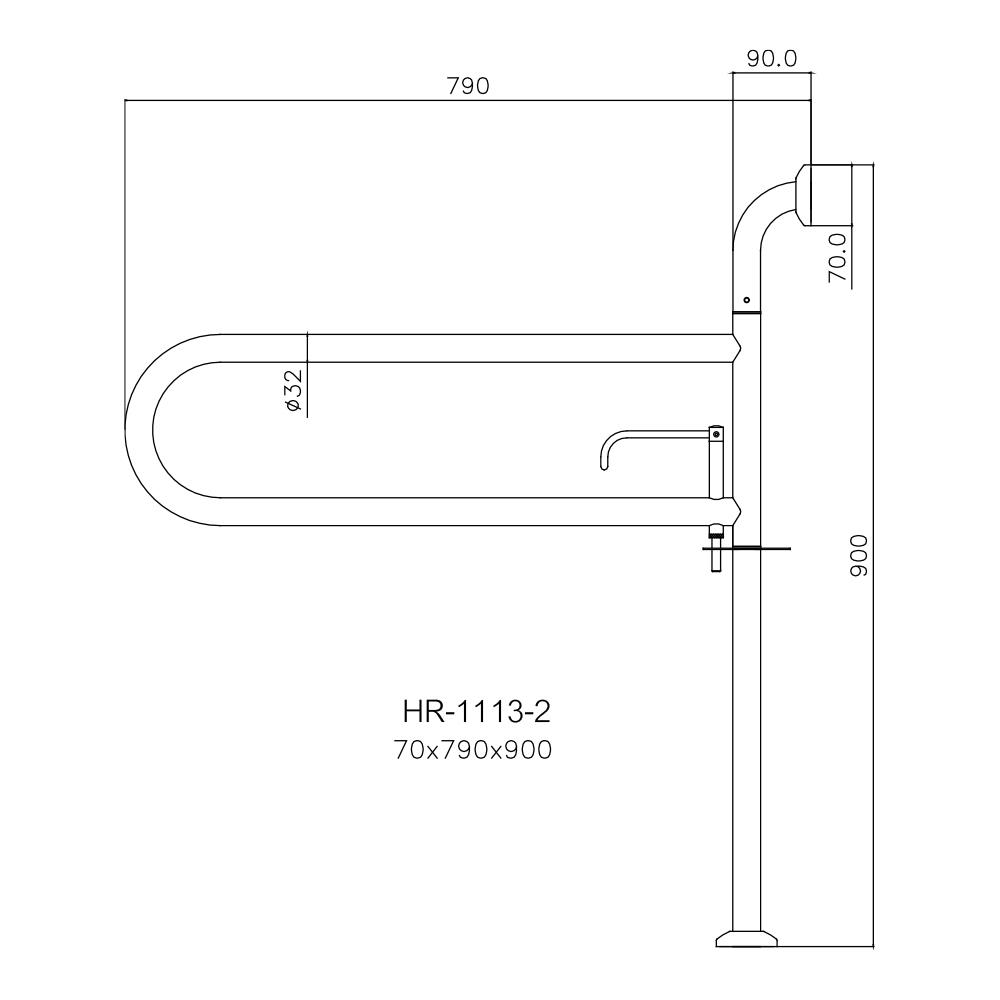 ราวมือจับกันลื่นสวิงซ้ายขวา WS HR-1113-2
