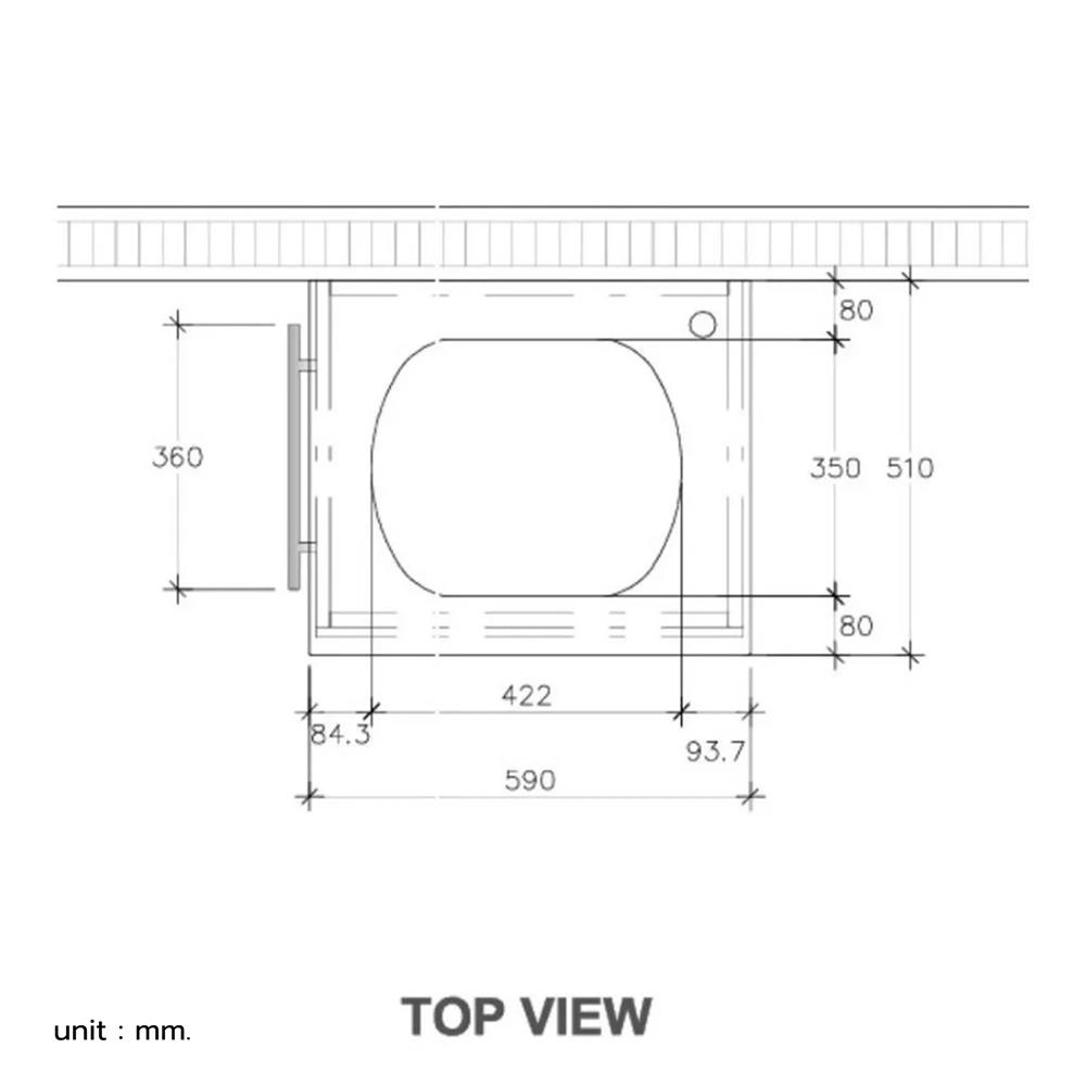 เคาน์เตอร์ไม้แขวนผนัง COTTO VC0204 สีขาว