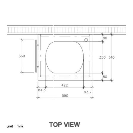 เคาน์เตอร์ไม้แขวนผนัง COTTO VC0204 สีขาว_1
