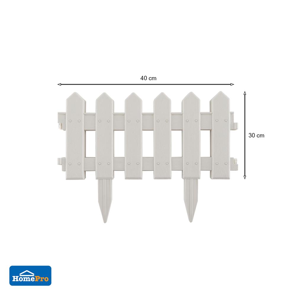 รั้วพลาสติกปักลงดิน SPRING 102 สีขาว แพ็ก 4 ชิ้น