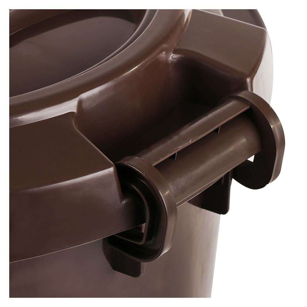 ถังน้ำกลมพร้อมฝาล็อก PLIM 62L สีน้ำตาล