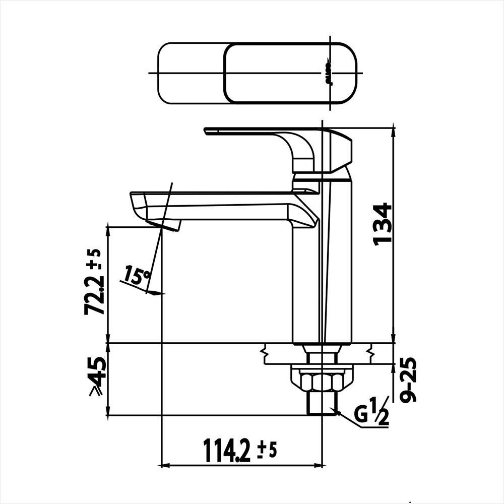 ก๊อกอ่างล้างหน้าเดี่ยว COTTO CT1142A สีโครม