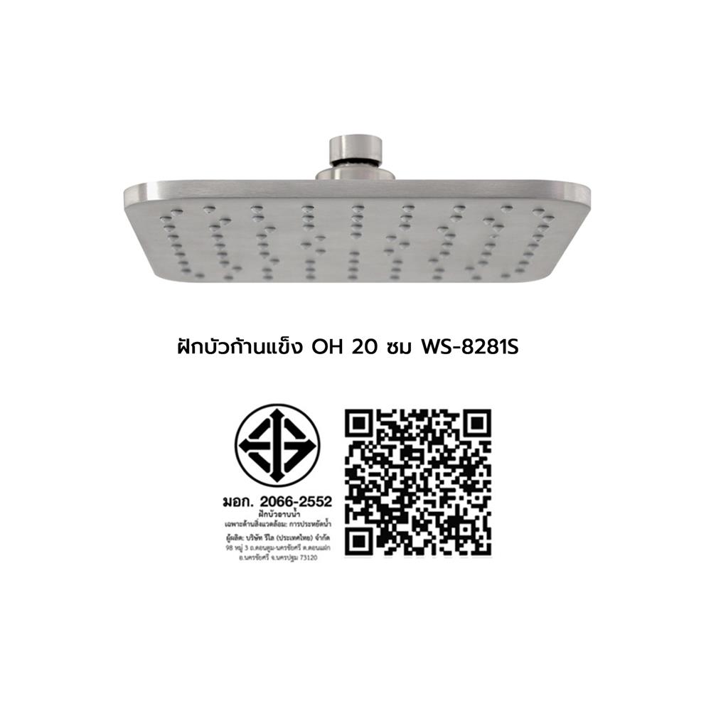 ฝักบัวก้านแข็ง WS WS-8281S สีสเตนเลส
