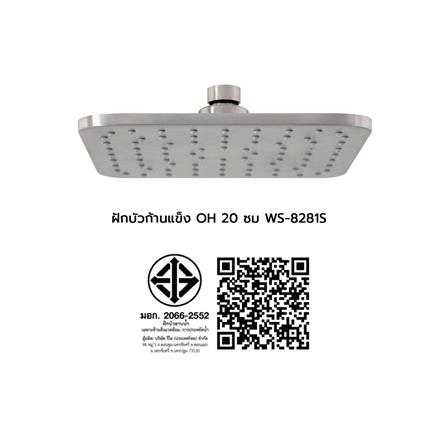 ฝักบัวก้านแข็ง WS WS-8281S สีสเตนเลส_2
