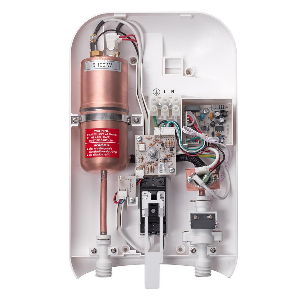 เครื่องทำน้ำอุ่น MEX CODE 5C(OA) 5100 วัตต์ สีขาว/สีทอง