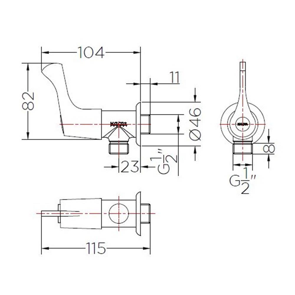 วาล์วฝักบัว 1 ทาง KARAT FAUCET EC-03-470B-50
