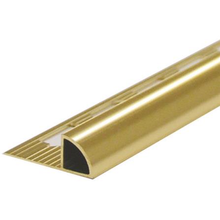 คิ้วอะลูมิเนียมมุมโค้ง HOME 9 มม. 2 ม. สีทอง