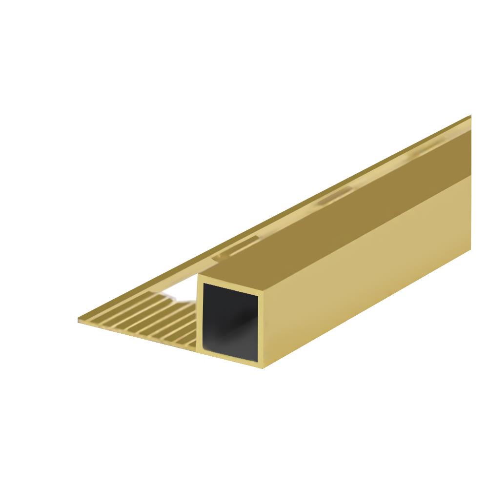 คิ้วอะลูมิเนียมเหลี่ยม HOME 2 ม. 13 มม. สีทอง