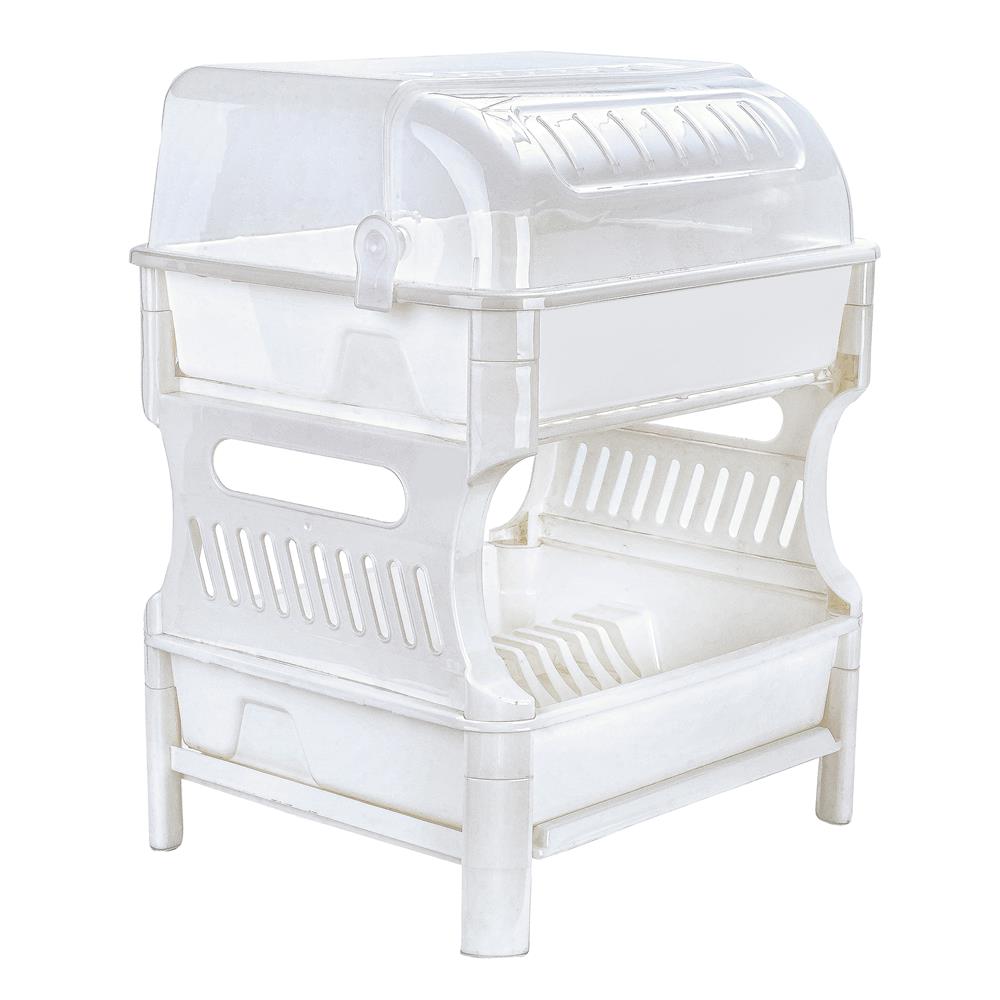 ชั้นคว่ำจานพลาสติก 2 ชั้นพร้อมฝาครอบ PICNIC WARE 3838