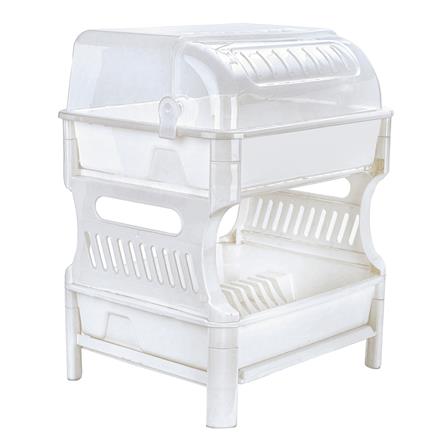 ชั้นคว่ำจานพลาสติก 2 ชั้นพร้อมฝาครอบ PICNIC WARE 3838_1