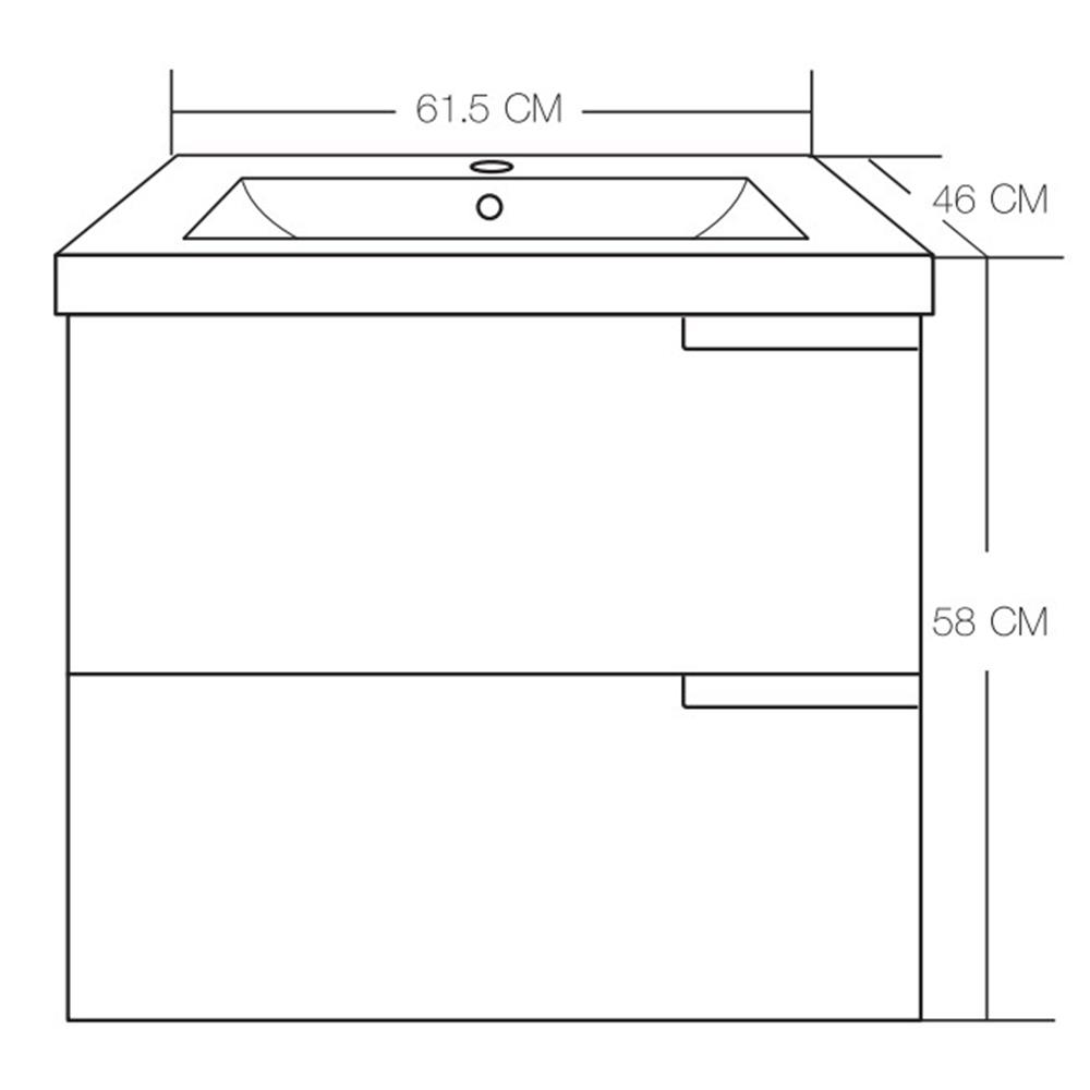 อ่างเคาน์เตอร์ MOYA VC-690 สีขาว