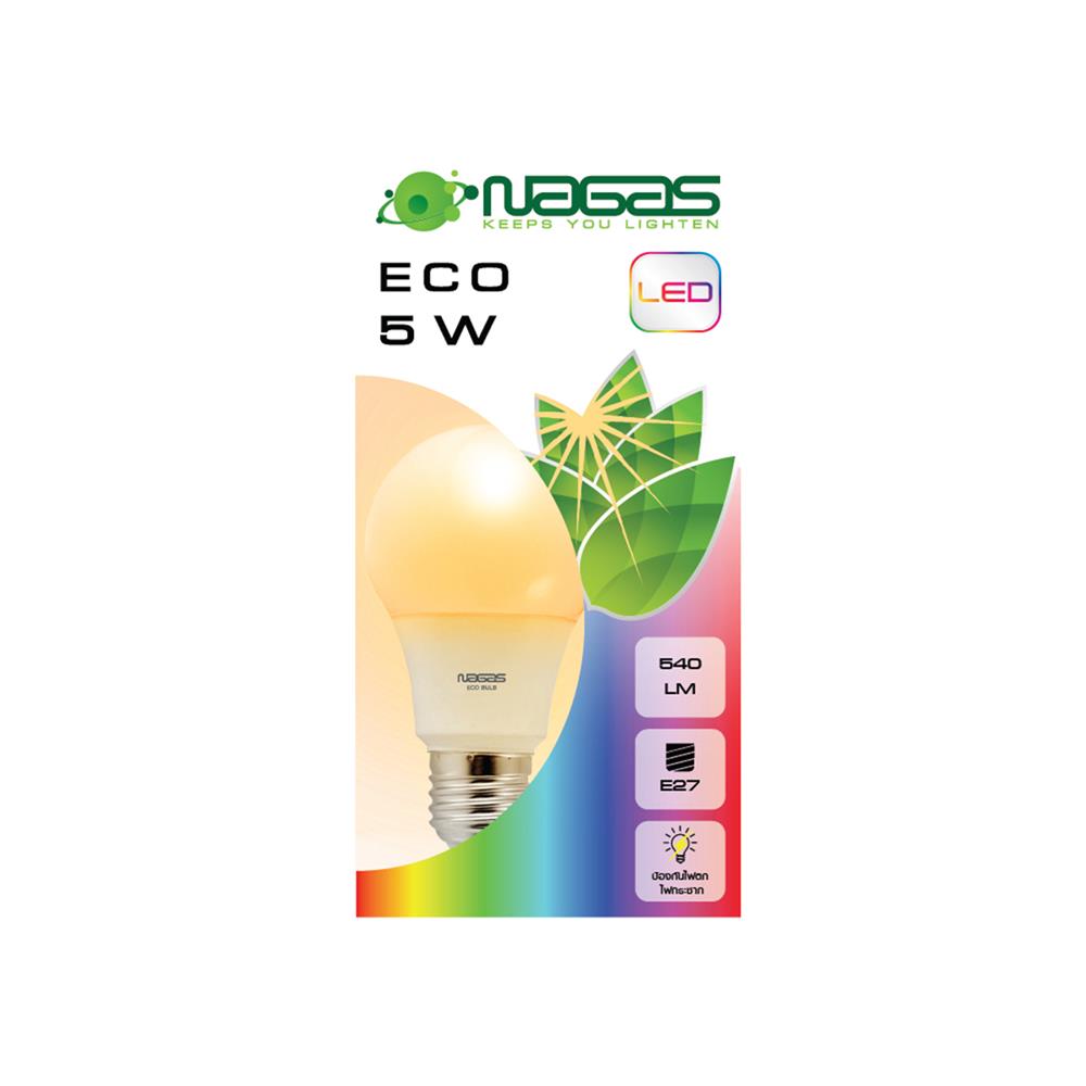 หลอด LED NAGAS ECO BULB 5 วัตต์ WARMWHITE E27