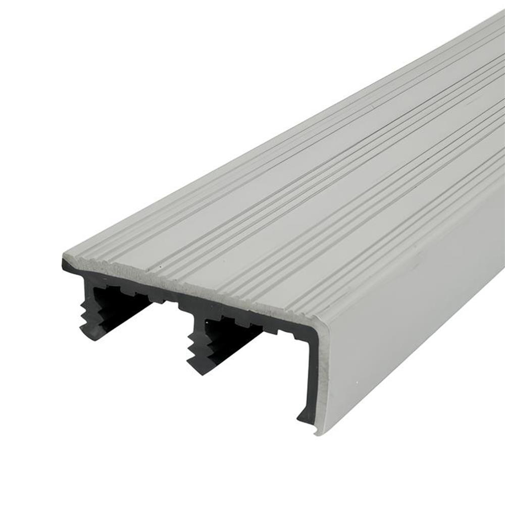 จมูกบันได PVC จระเข้ KSNM24-7 2.4 ม. สีเทาแกรนิต